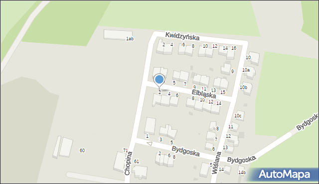 Malbork, Elbląska, 2, mapa Malborka