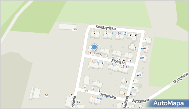 Malbork, Elbląska, 3, mapa Malborka