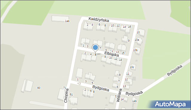 Malbork, Elbląska, 6, mapa Malborka