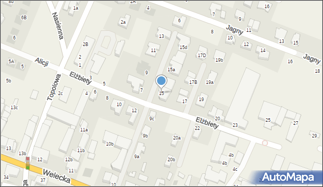 Mierzyn, Elżbiety, 15, mapa Mierzyn