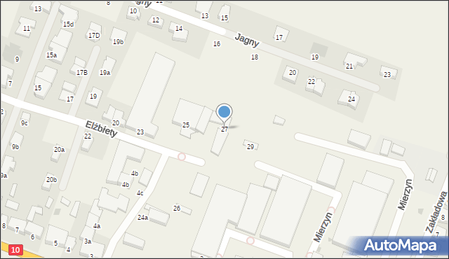 Mierzyn, Elżbiety, 27, mapa Mierzyn