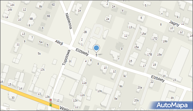 Mierzyn, Elżbiety, 5, mapa Mierzyn