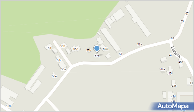Mikołów, Elsnera Józefa, 57a, mapa Mikołów