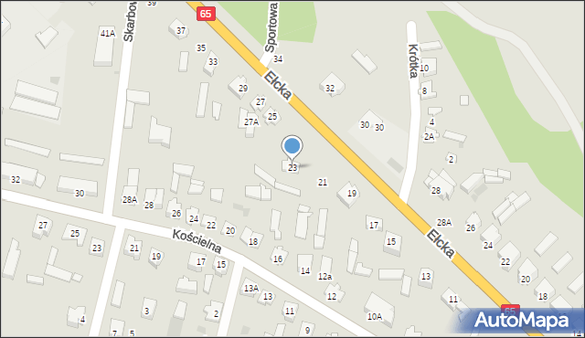 Mońki, Ełcka, 23, mapa Mońki