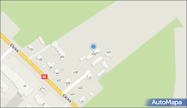 Mońki, Ełcka, 42g, mapa Mońki