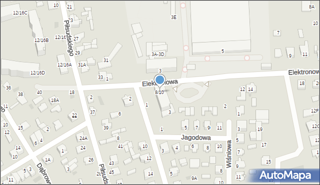 Nasielsk, Elektronowa, 8/10, mapa Nasielsk