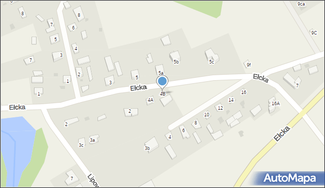 Nowa Wieś Ełcka, Ełcka, 4B, mapa Nowa Wieś Ełcka