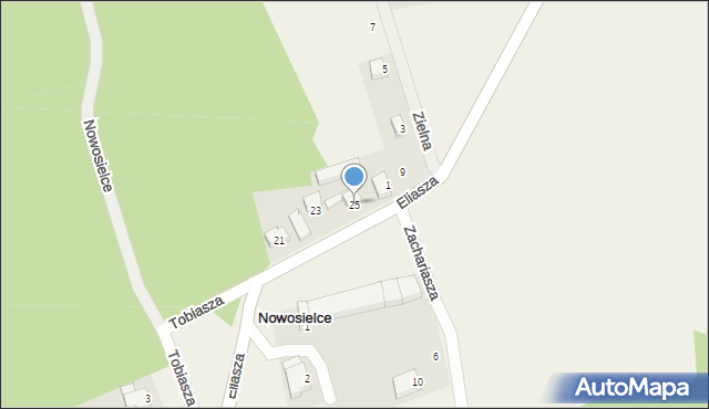 Nowosielce, Eliasza, 25, mapa Nowosielce