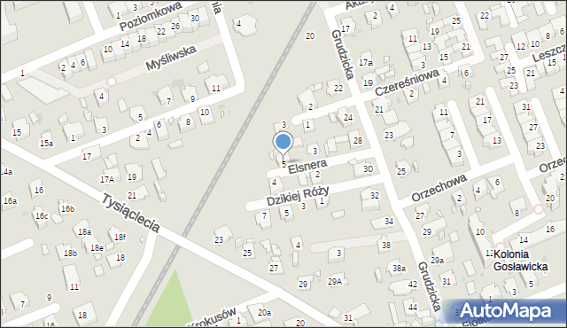 Opole, Elsnera Józefa, 5, mapa Opola