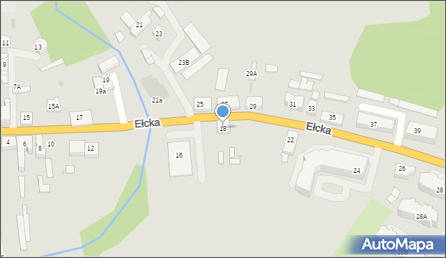 Orzysz, Ełcka, 18, mapa Orzysz