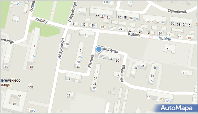 Ruda Śląska, Elsnera Józefa, 1, mapa Rudy Śląskiej