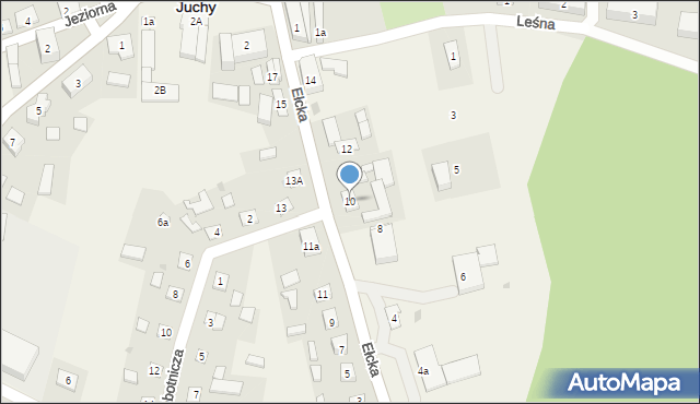 Stare Juchy, Ełcka, 10, mapa Stare Juchy