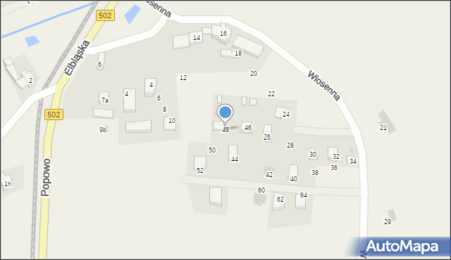 Stegna, Elbląska, 48, mapa Stegna