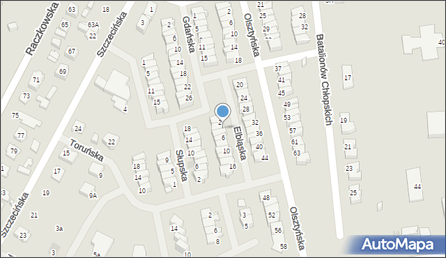 Suwałki, Elbląska, 4, mapa Suwałk