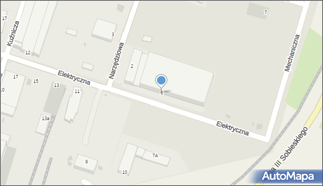 Świdnik, Elektryczna, 6, mapa Świdnika
