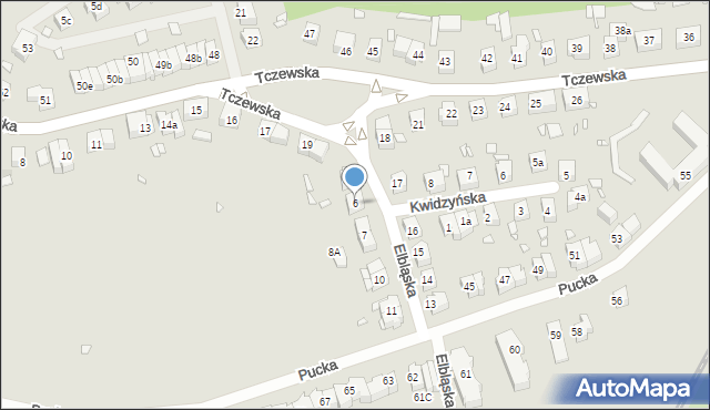 Szczecin, Elbląska, 6, mapa Szczecina