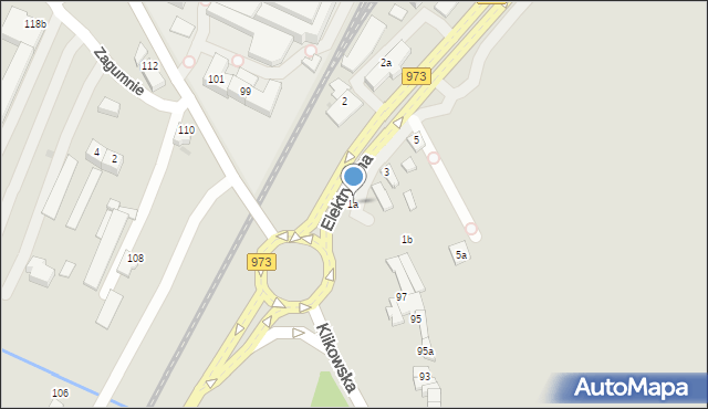 Tarnów, Elektryczna, 1a, mapa Tarnów