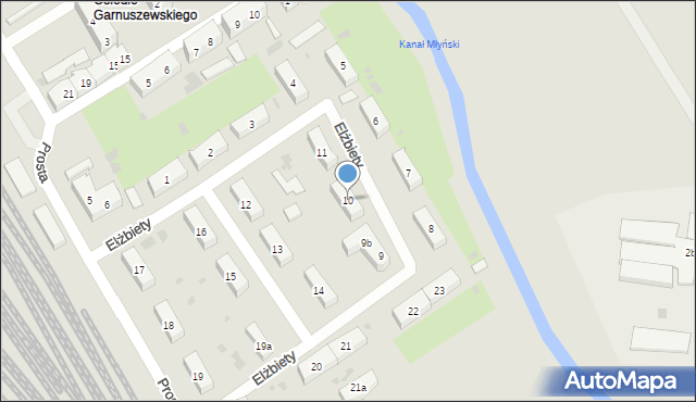 Tczew, Elżbiety, 10, mapa Tczew