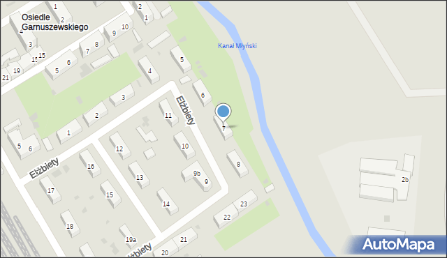 Tczew, Elżbiety, 7, mapa Tczew