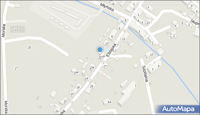 Tolkmicko, Elbląska, 12, mapa Tolkmicko