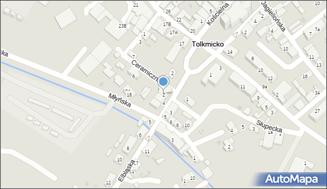 Tolkmicko, Elbląska, 2, mapa Tolkmicko