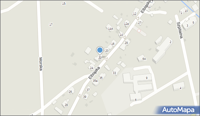 Tolkmicko, Elbląska, 22, mapa Tolkmicko