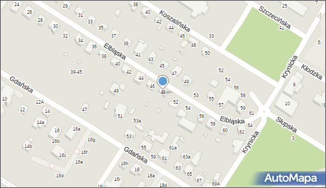 Toruń, Elbląska, 48-50, mapa Torunia