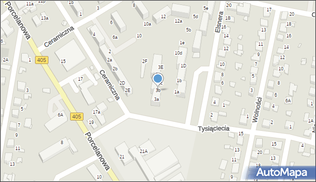 Tułowice, Elsnera, 3b, mapa Tułowice