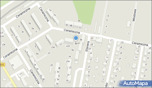 Tułowice, Elsnera, 5d, mapa Tułowice