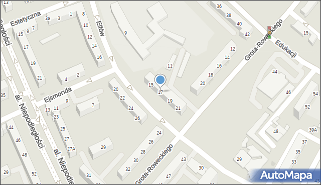 Tychy, Elfów, 17, mapa Tychów