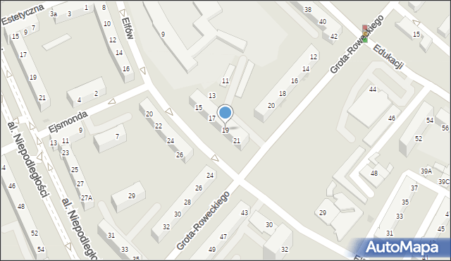 Tychy, Elfów, 19, mapa Tychów