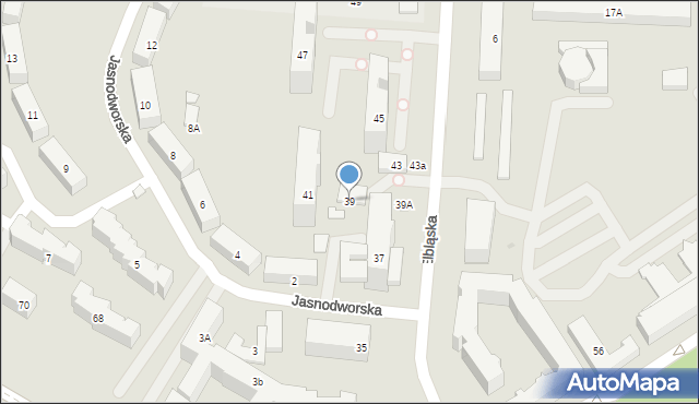 Warszawa, Elbląska, 39, mapa Warszawy