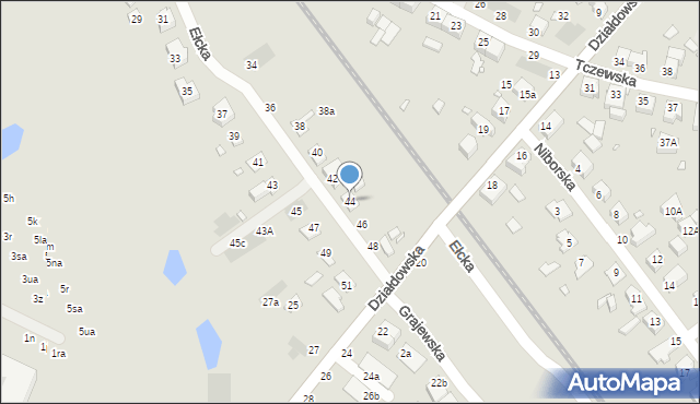Wrocław, Ełcka, 44, mapa Wrocławia