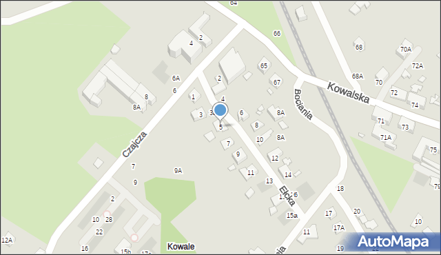 Wrocław, Ełcka, 5, mapa Wrocławia