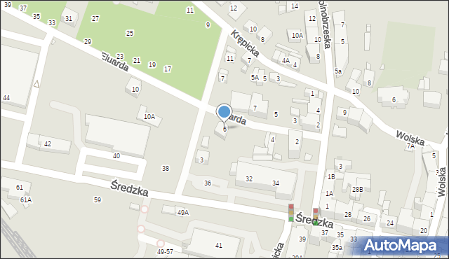 Wrocław, Eluarda Pawła, 6, mapa Wrocławia