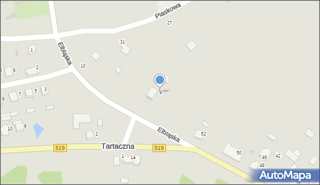 Zalewo, Elbląska, 4, mapa Zalewo