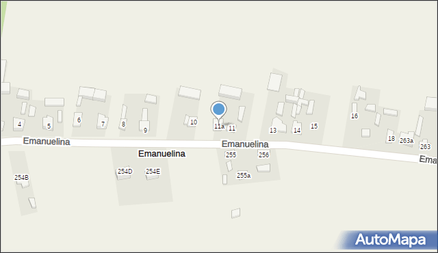 Emanuelina, Emanuelina, 11a, mapa Emanuelina