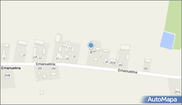 Emanuelina, Emanuelina, 16, mapa Emanuelina