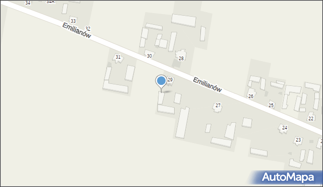 Emilianów, Emilianów, 29a, mapa Emilianów
