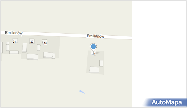 Emilianów, Emilianów, 32, mapa Emilianów
