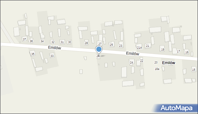 Emilów, Emilów, 29, mapa Emilów