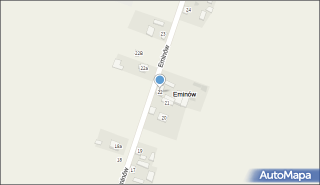 Eminów, Eminów, 22, mapa Eminów