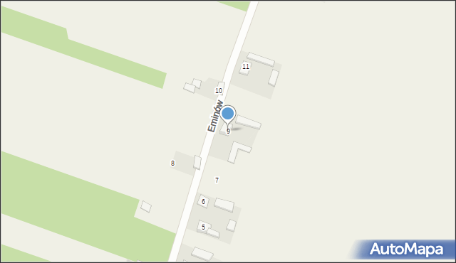 Eminów, Eminów, 9, mapa Eminów