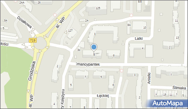 Pruszków, Emancypantek, 8, mapa Pruszków