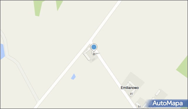 Sierakowy, Emilianowo, 86, mapa Sierakowy