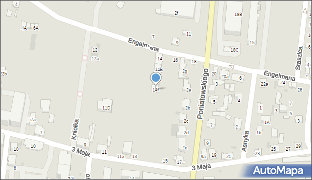 Błonie, Engelmana Arona, 14f, mapa Błonie