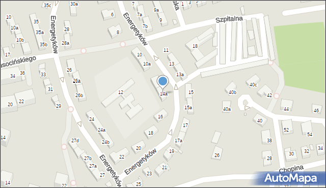 Bogatynia, Energetyków, 14a, mapa Bogatynia