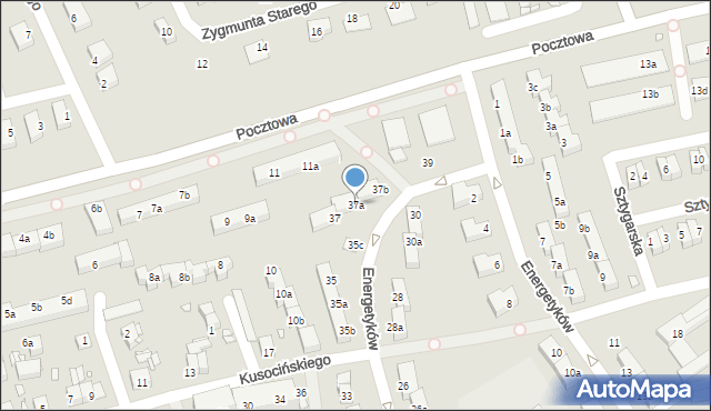 Bogatynia, Energetyków, 37a, mapa Bogatynia