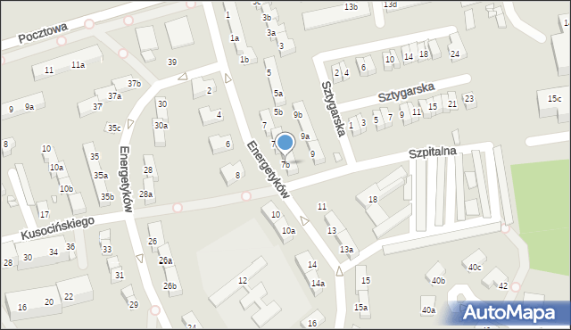 Bogatynia, Energetyków, 7b, mapa Bogatynia