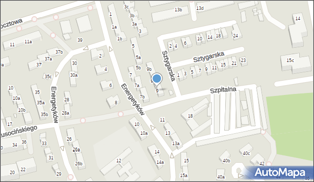 Bogatynia, Energetyków, 9, mapa Bogatynia
